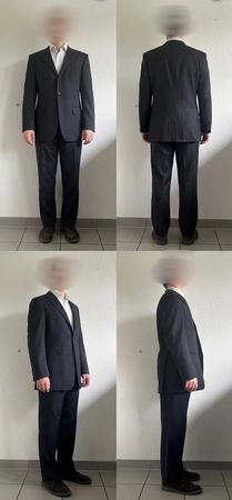 Elegante Abito Uomo Gessato J.J. Benson – 100% Pura Lana