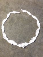 Vintage Top facettierte Glas Kette/Collier 40er Jahre