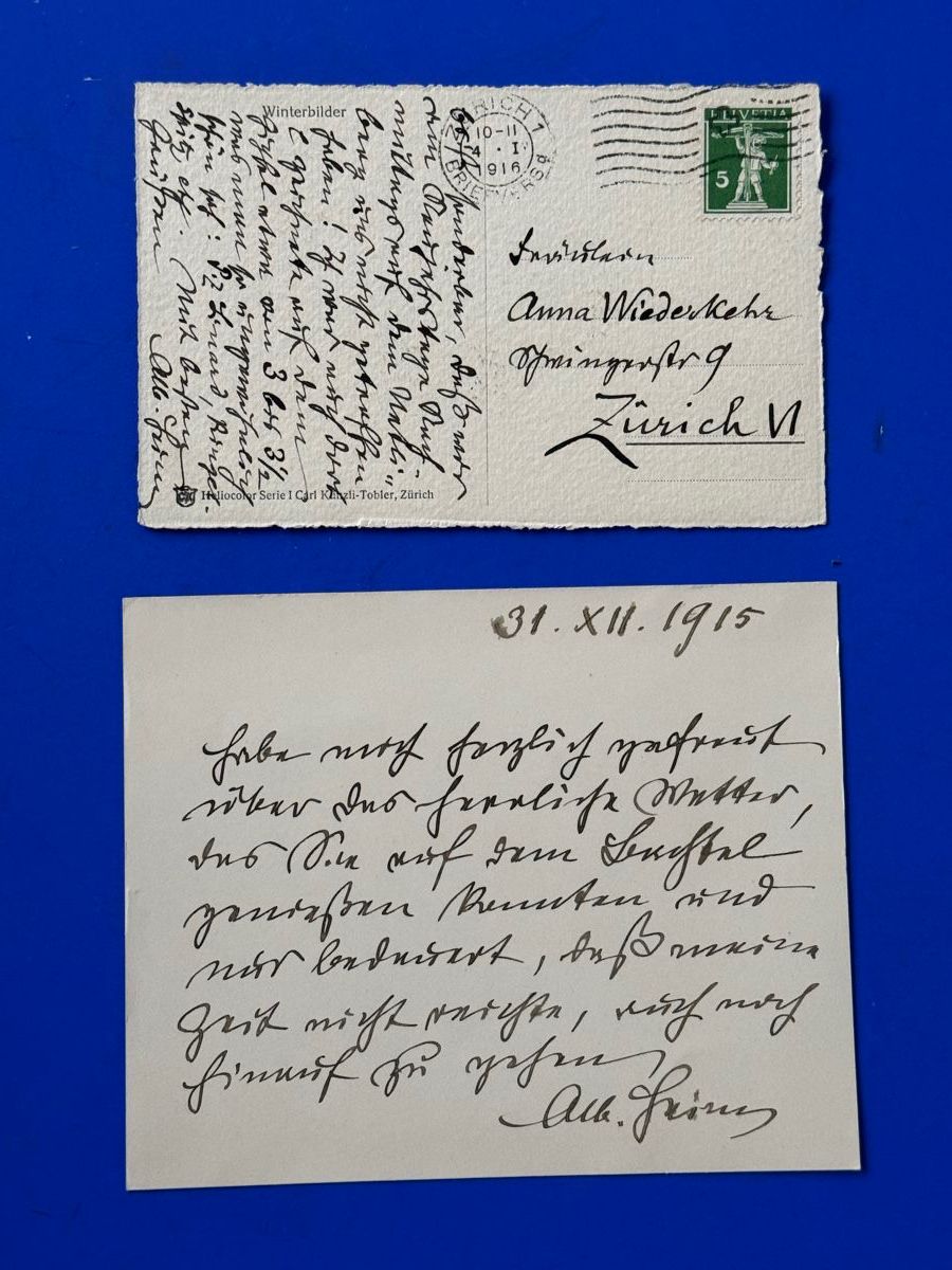 Bücher: A. Heim der Uto 1913 mit Widmung + 2 handschriftliche Karten – Gebraucht aus Adliswil von buch_und_kunst 3