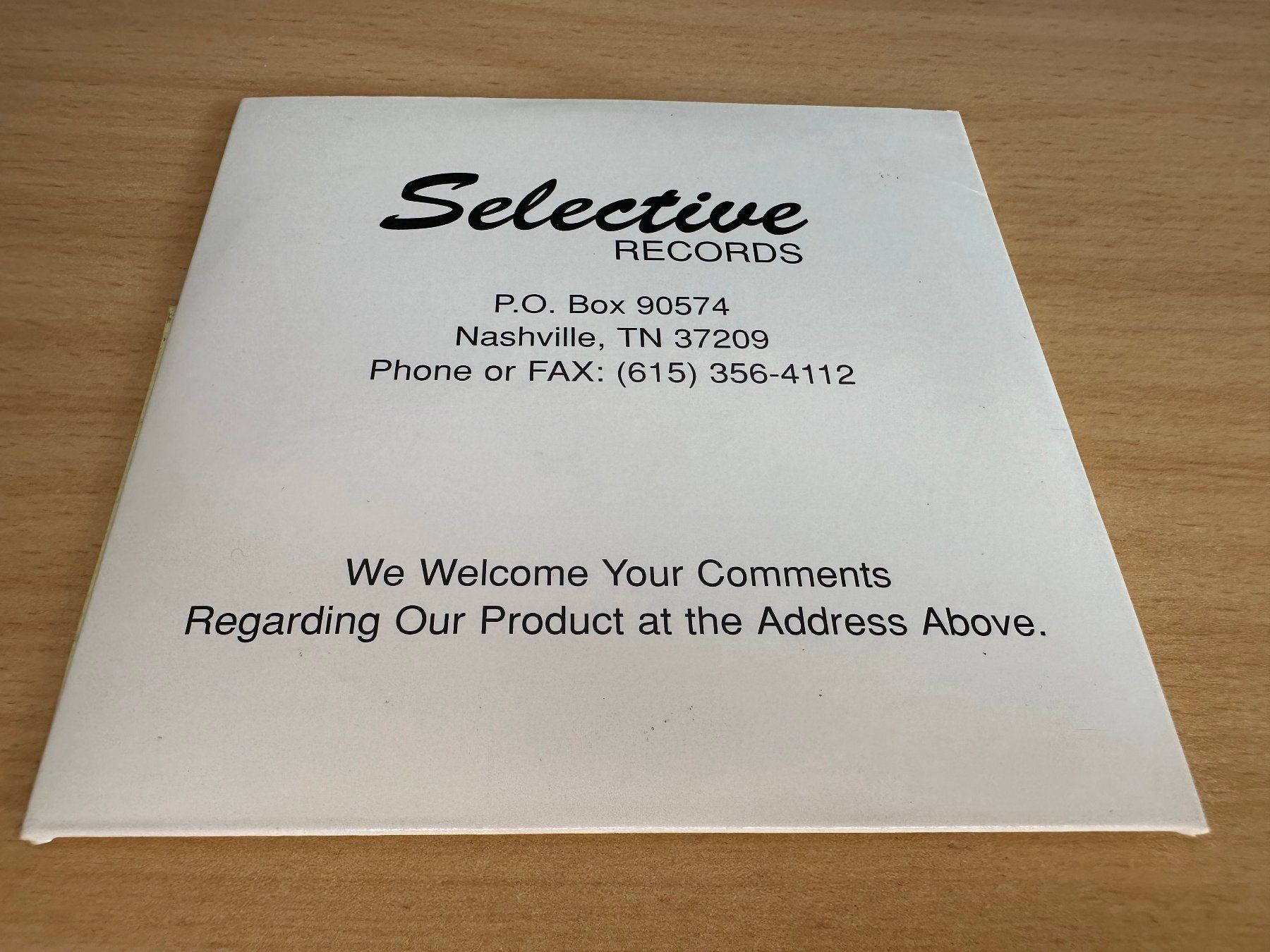 CD: Various – Selective Records - SEL.0002 – Usato da Rikon im Tösstal venduto da Alpenmutz