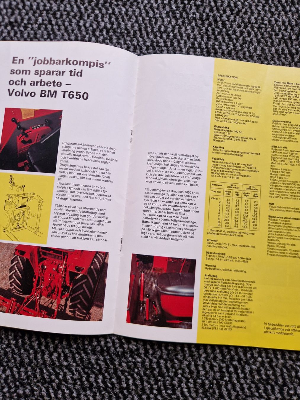 Documenti: Original Prospekt Traktor Volvo BM T650 – Usato da Dürnten venduto da Bachtel84 2