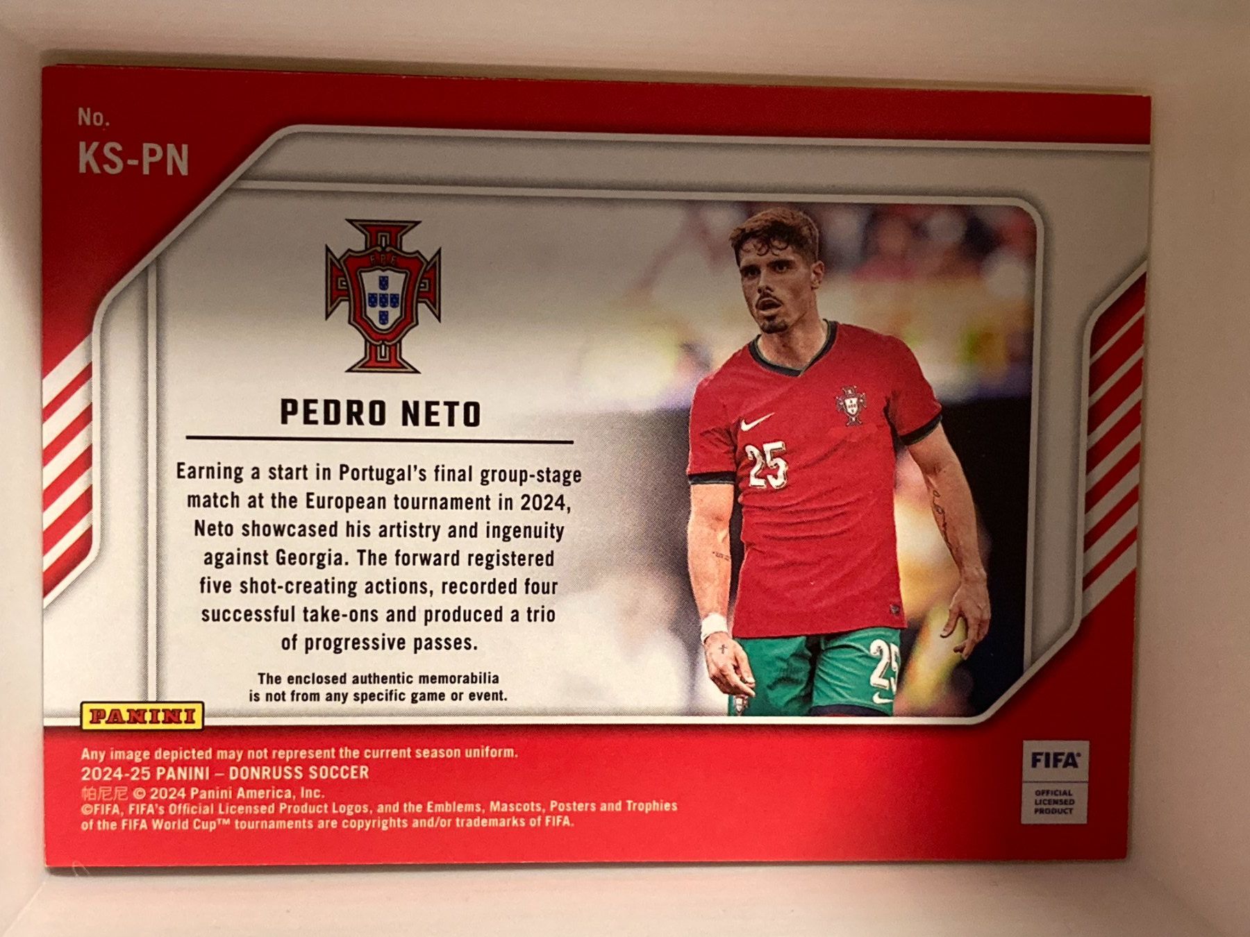Panini Carte collezionabili: Panini Donruss Soccer 2024-2025 - Pedro Neto Patch – Nuovo (secondo la descrizione) da La Tour-de-Peilz venduto da Tyalos_Cards 1