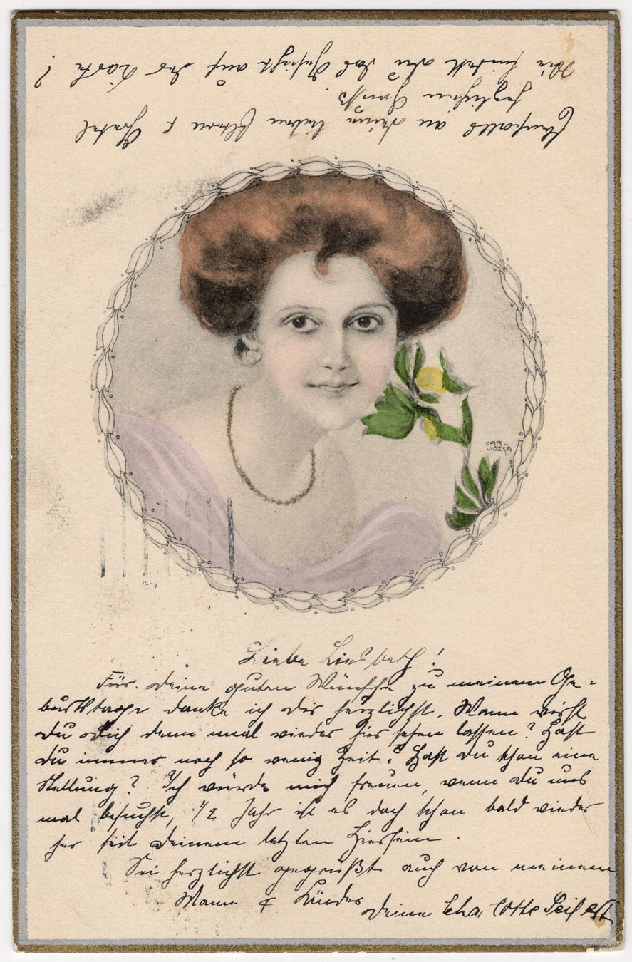 Cartoline postali: schöne Jugendstil Ansichtskarte – Usato da Eglisau venduto da Chperfins