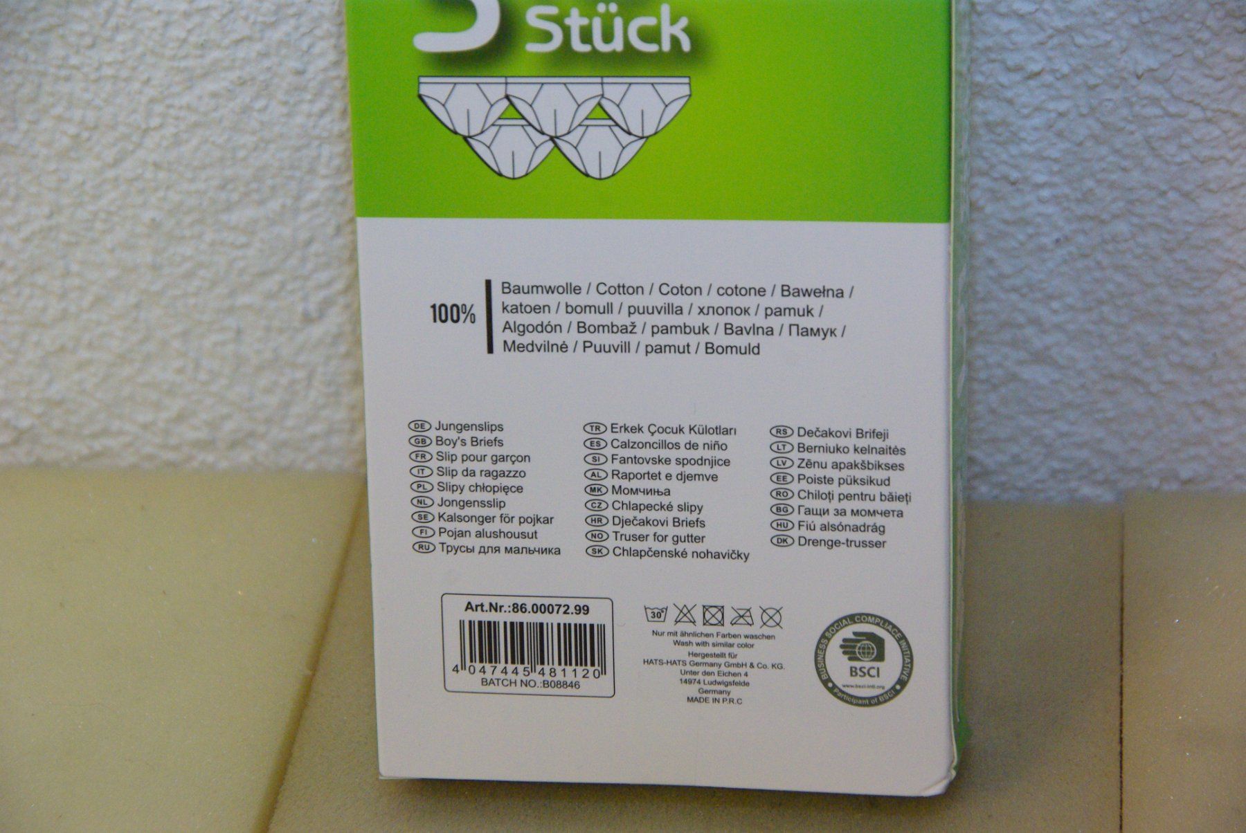 Unterwäsche: 1 Pkt. Unterhosen Slip, 100% Baumwolle – Neu und originalverpackt aus Herisau von Cevianer1844 5