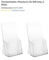 neue Prospekthalter-System aus Polystyrol 2 Stk.