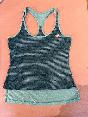Adidas Sporttanktop Damen blau gepunktet guter Zustand