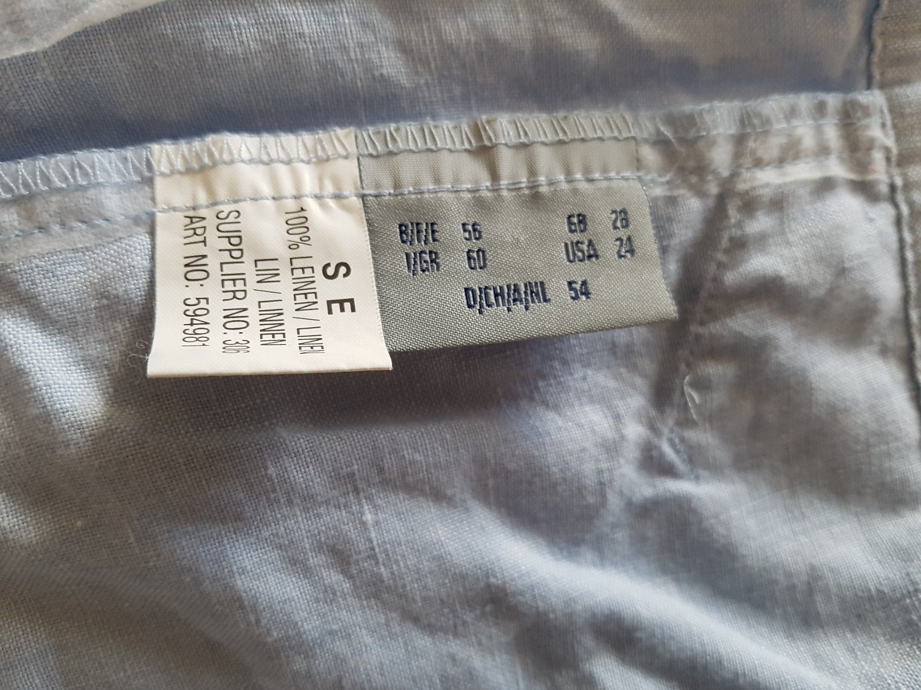 Ulla Popken Pantaloni: Letzte Gelegenheit / Ulla Popken Leinen Shorts h.blau Gr. 56 – Usato da Riehen venduto da robs2026 3