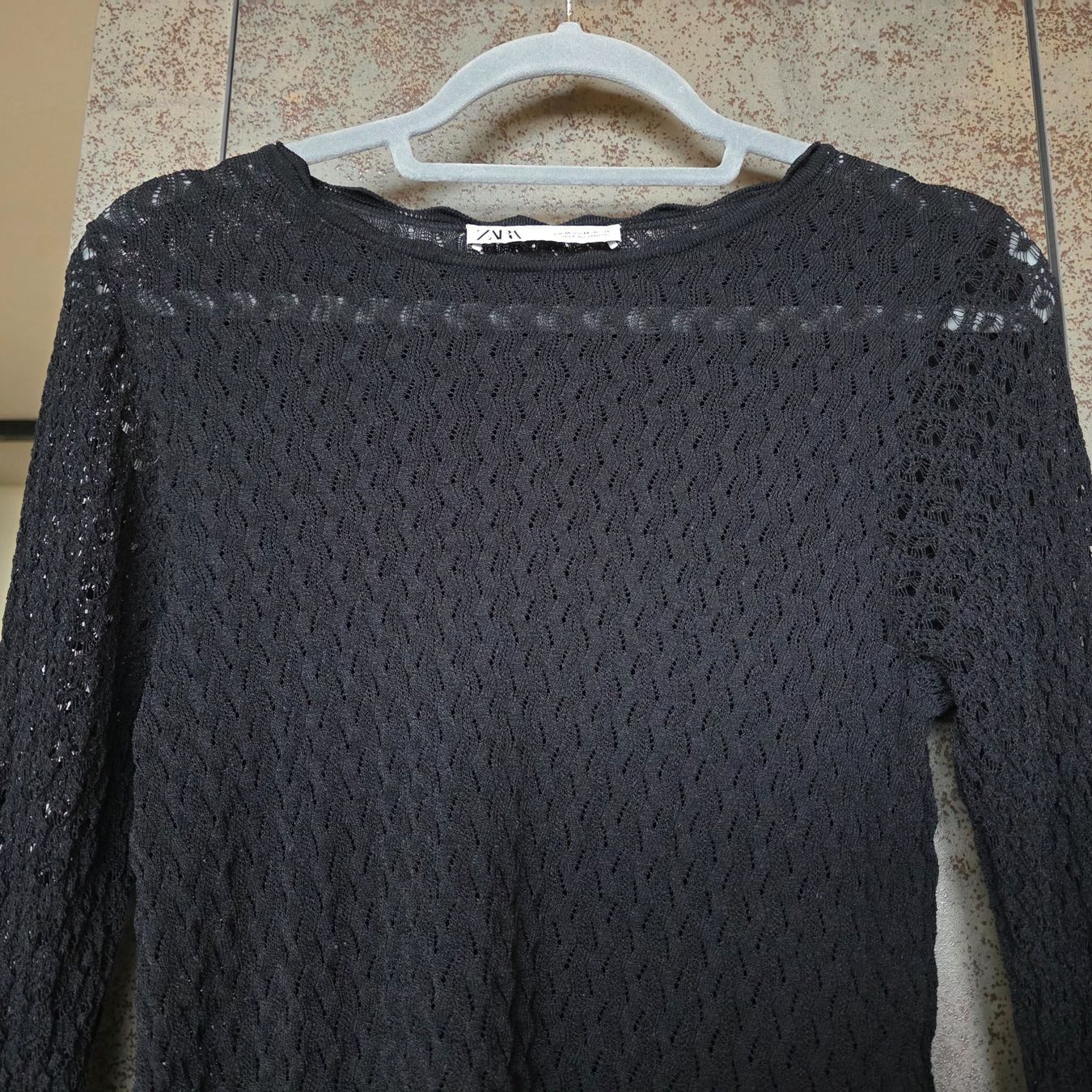 Zara Pullover & Sweatshirts: 🐸 ZARA SPITZENPULLOVER TOP M SCHWARZ VISKOSE – Neu (gemäss Beschreibung) aus Môtier (Vully) von Frogs 3