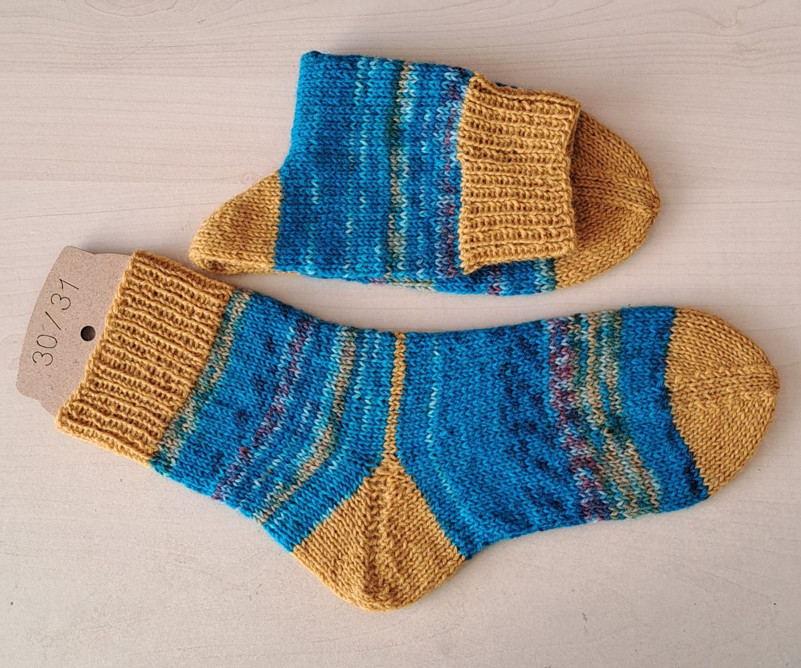 Calze per bambini: Handgestrickte Kindersocken_13, Gr. 30/31 – Nuovo e nell'imballaggio originale da Romanshorn venduto da Octa27 1