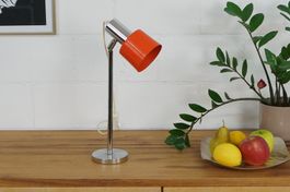🔆 Seltene Tischlampe OMI Spot orange verstellbar MID-CENTUR