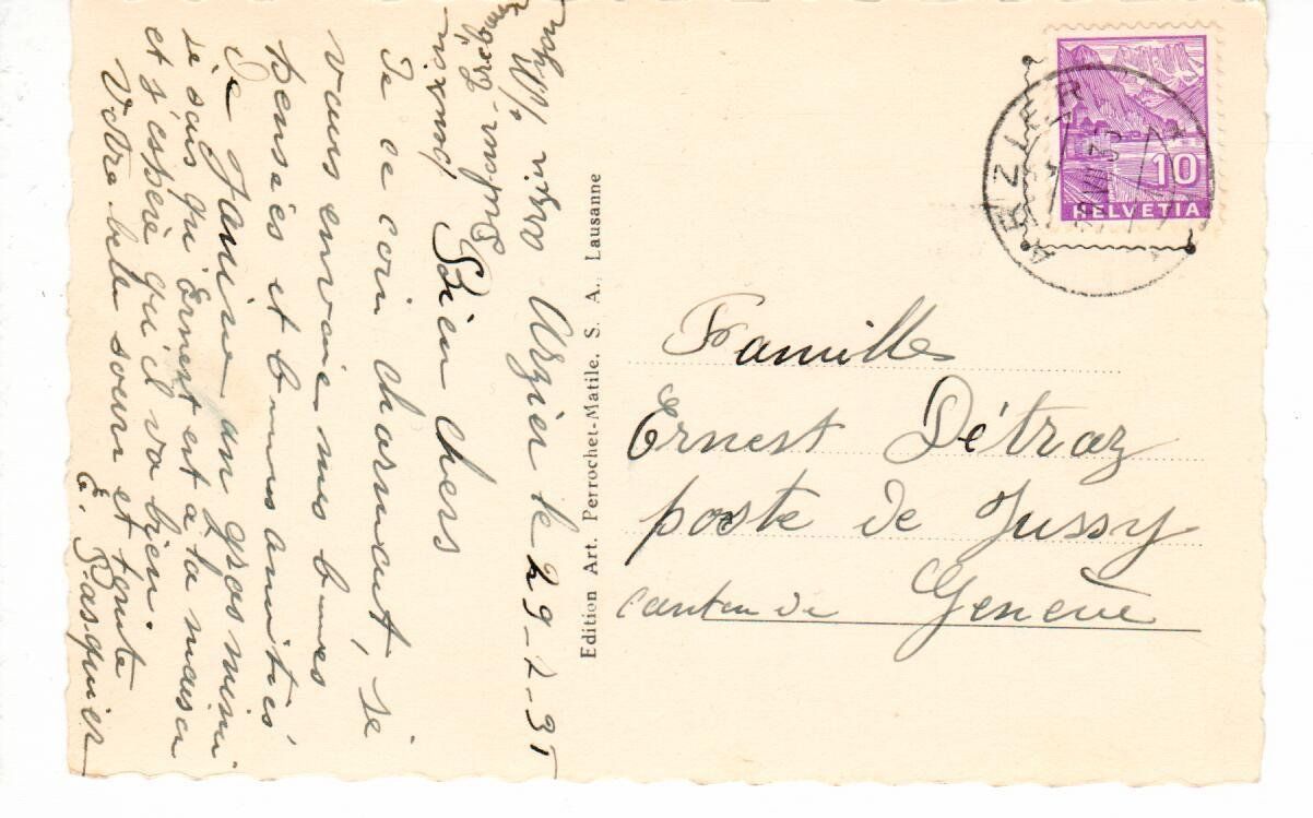 Cartoline postali: Arzier 1935 – Usato da Wolhusen venduto da Curver9 1