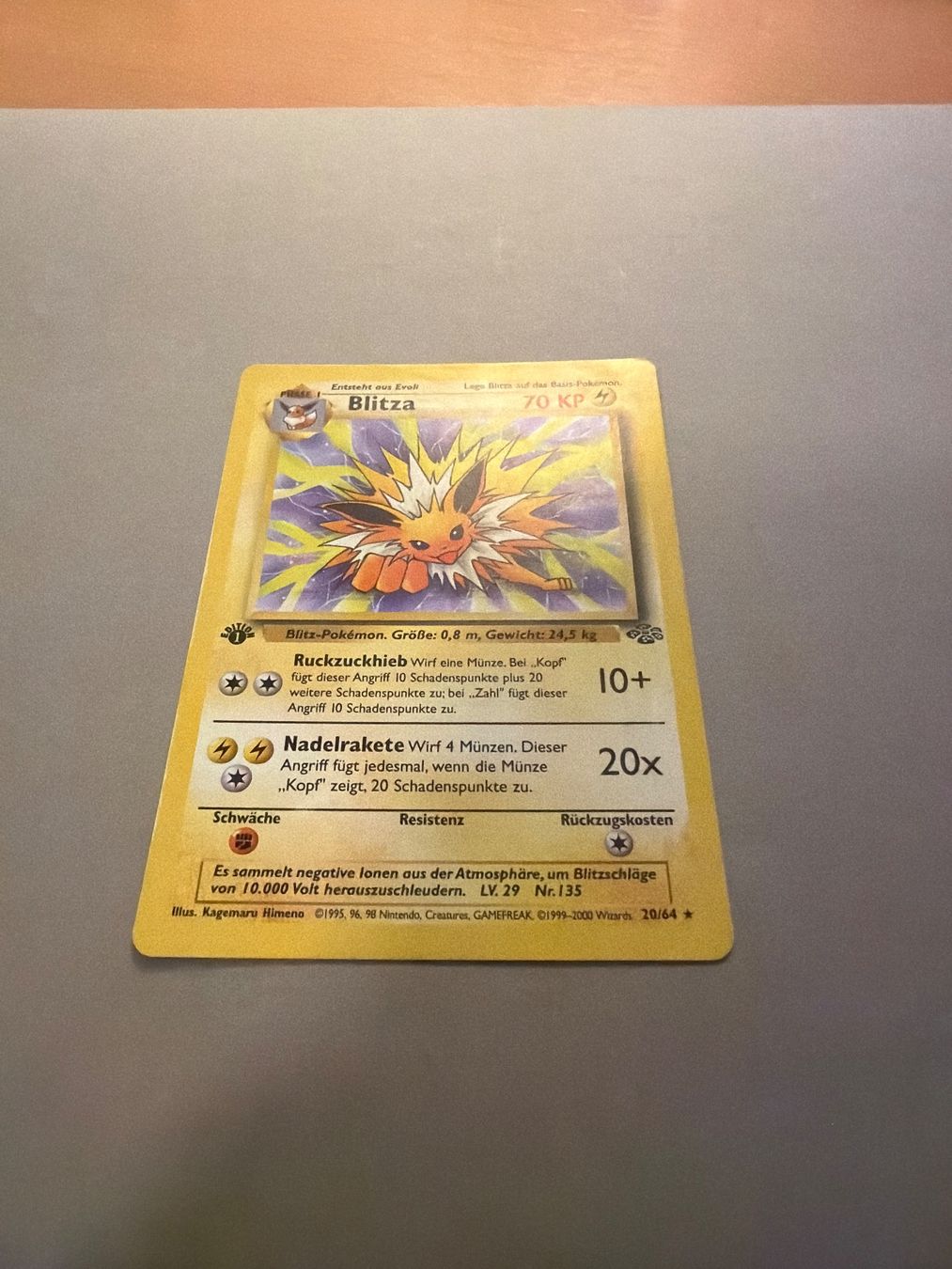 Pokémon Sammelbilder & Trading cards: Blitza - Jolteon 1.st Edition - Dschungel – Gebraucht aus Kehrsatz von Riyouu 2