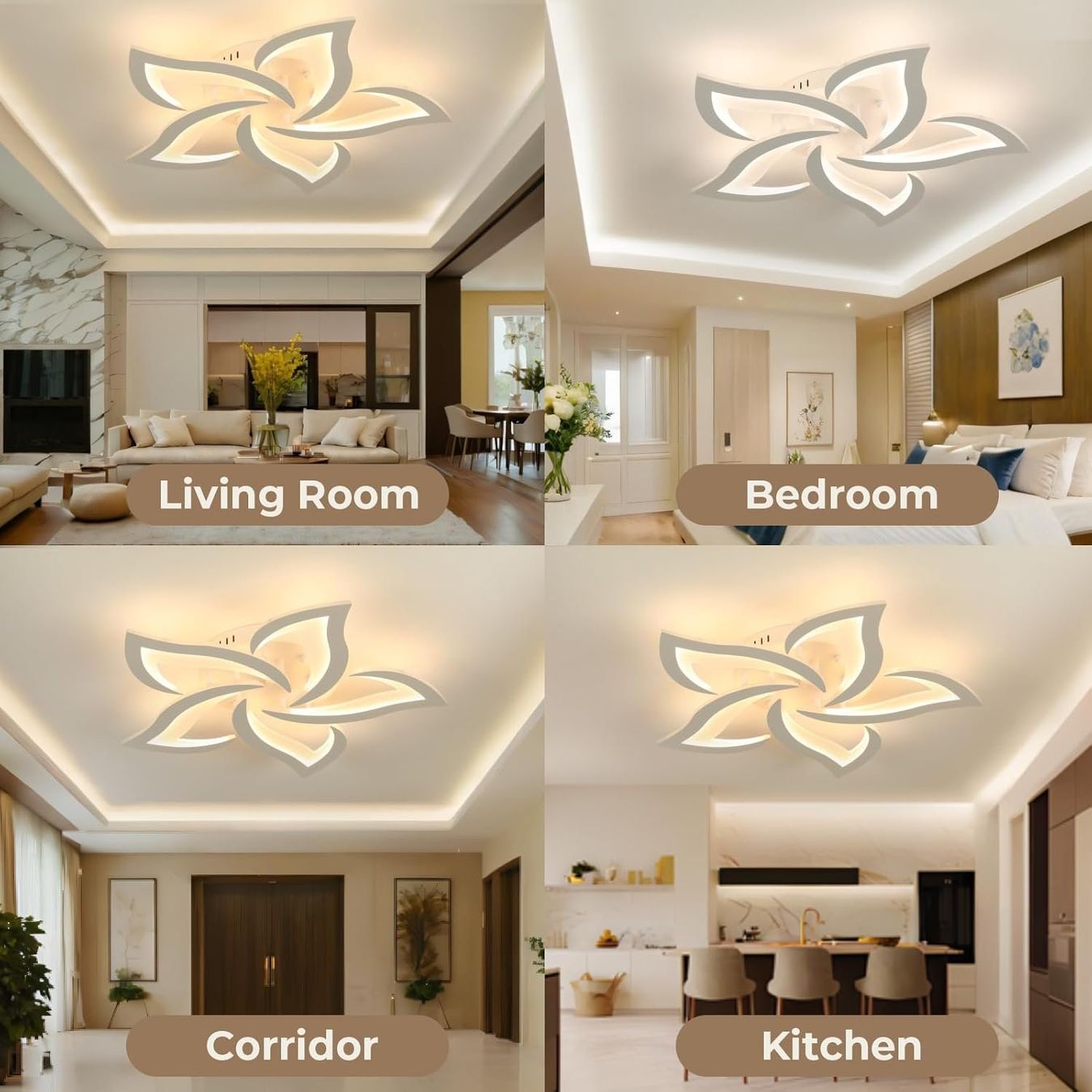 Lampadari & plafoniere: Dimmbare LED Deckenleuchte 28W Aluminium Blütendesign – Nuovo e nell'imballaggio originale da Genève venduto da Top-Trend 5