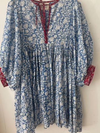 Kleed Kleid Tunika M/ L blau weiss rot