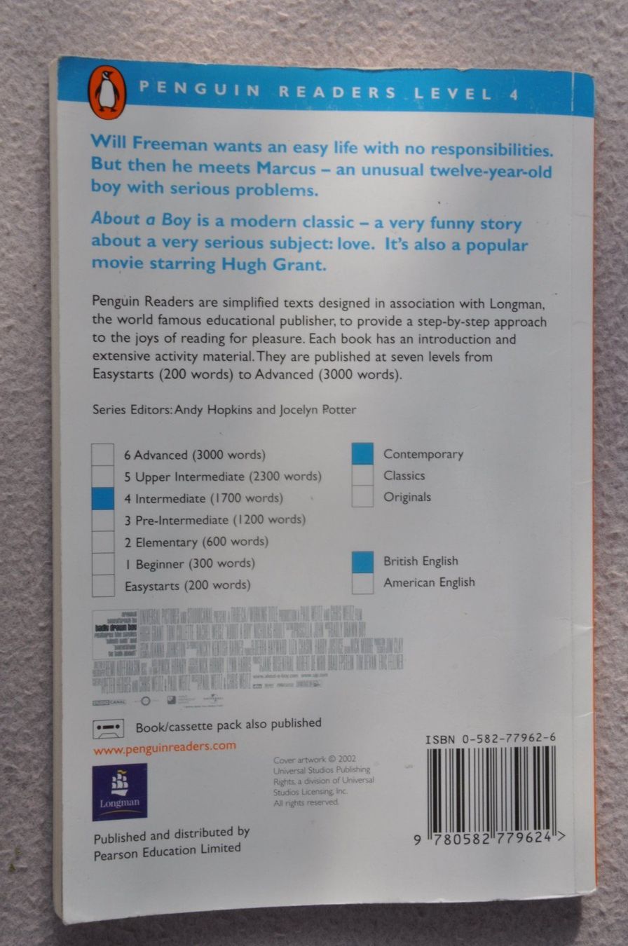 Bücher: About a boy - Nick Hornby - Penguin Readers - Intermediate – Gebraucht aus Fully von Minouchka 1
