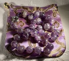 Collier Améthyste Naturelle Non Teintes Vintage avec Noeuds