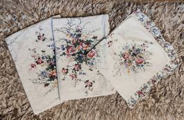 Vintage Romantik Rosen Bettwäsche shabby Set 3-tlg Baumwolle