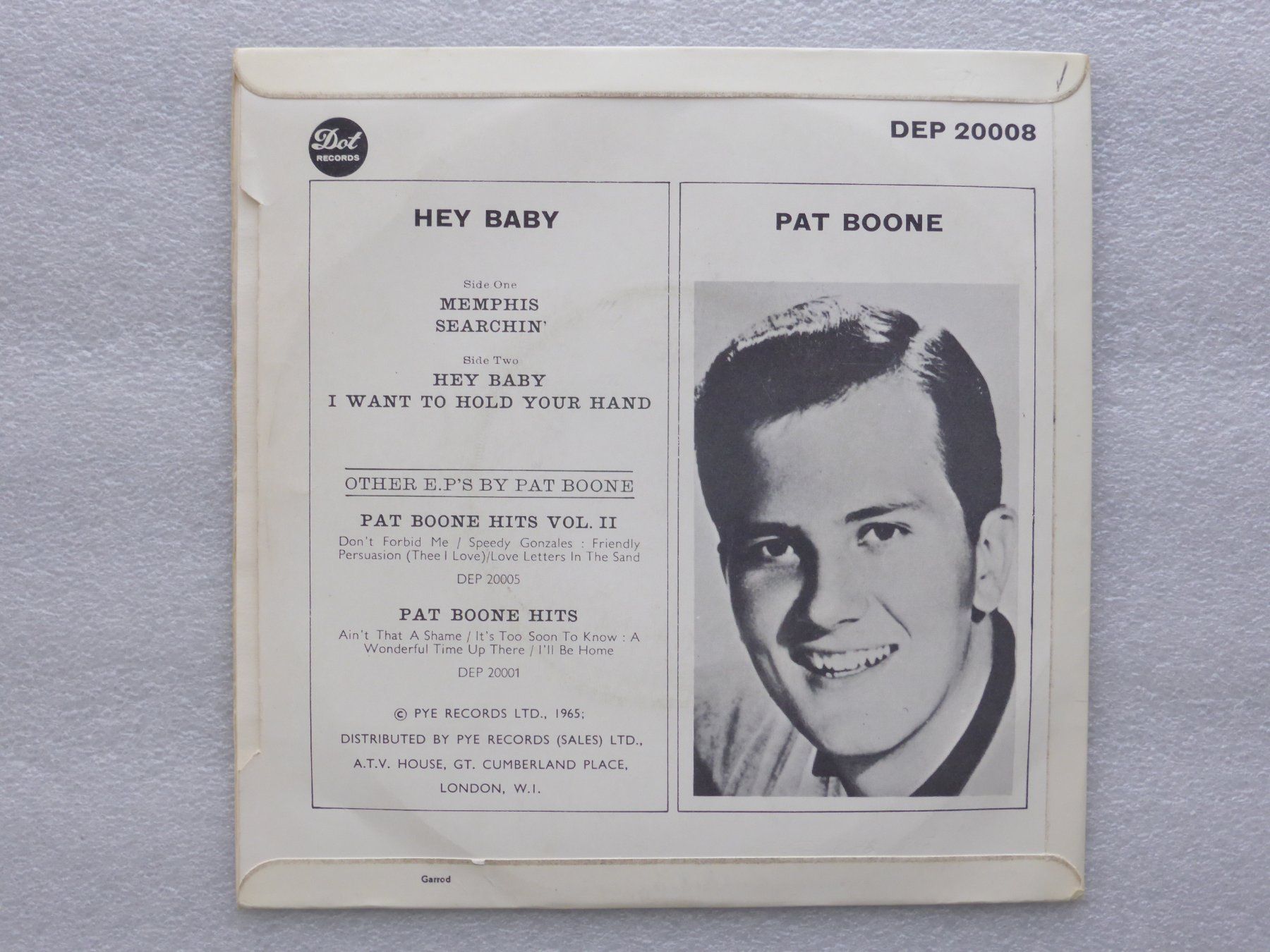 Dischi in vinile: Vinyl Single   EP  PAT BOONE – Usato da Küssnacht am Rigi venduto da Mondkinder 3
