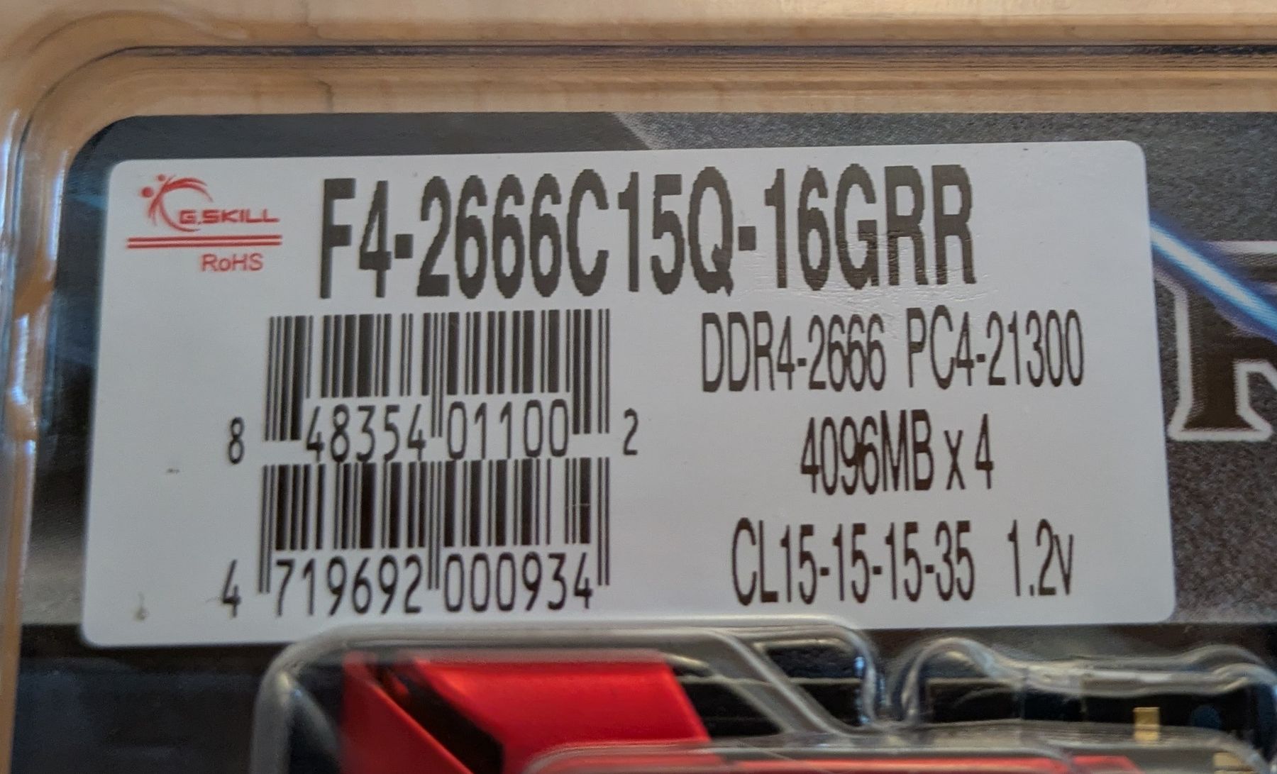 G.Skill Memoria / RAM: RAM 4 x 4GB – Usato da Wileroltigen venduto da Fam.Mani 2