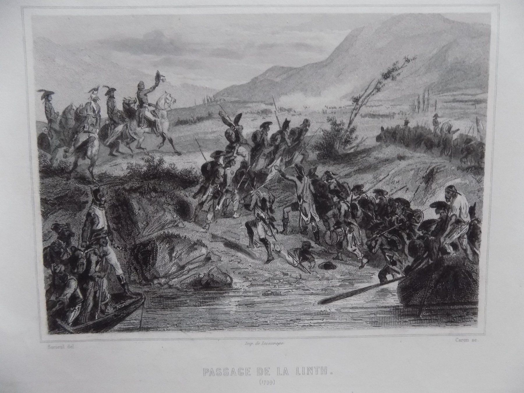 Incisioni: Linth Kupferstich um 1845 – Usato da Risch venduto da Antikfee 1