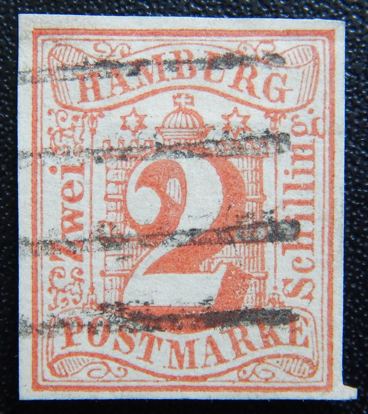 Tutti i francobolli: Hamburg Kat. 3 gest. 1859 Kat. 130 Euro – Usato da Zürich venduto da Muehlekauf