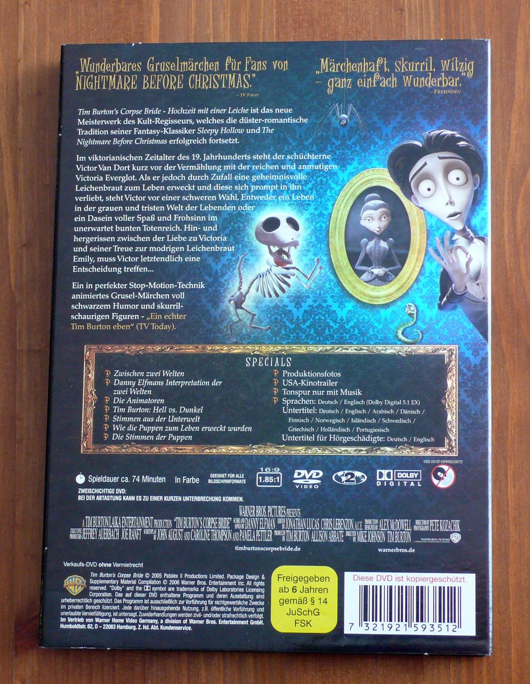 Alle DVDs: CORPSE BRIDE - HOCHZEIT MIT EINER LEICHE 2 DVDs – Gebraucht aus Bülach von  1