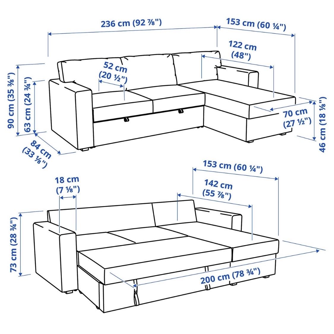 Divani: Ikea Ausziehsofa Barslöv grautürkis – Usato da St. Gallen venduto da KatieEugster 7