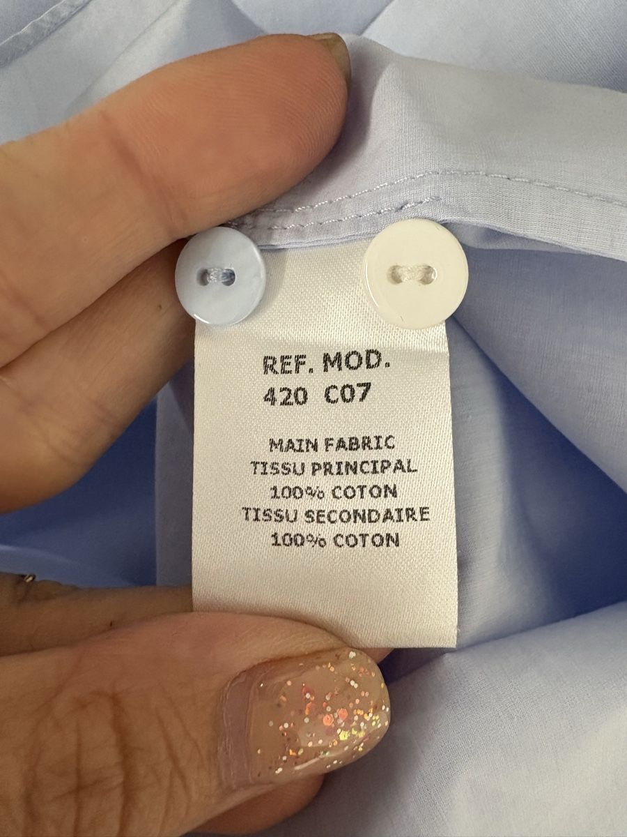 Blusen: Carven Bluse Baumwolle hellblau/weiss Gr. 38 Hemdbluse – Neu (gemäss Beschreibung) aus Regensdorf von secondchancefashion 4