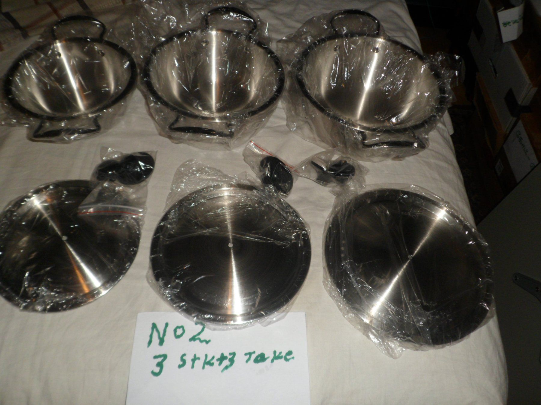 Padelle: P fanne mit  deckel3stk+3deckel neu – Nuovo e nell'imballaggio originale da Zuchwil venduto da t.rachel 5