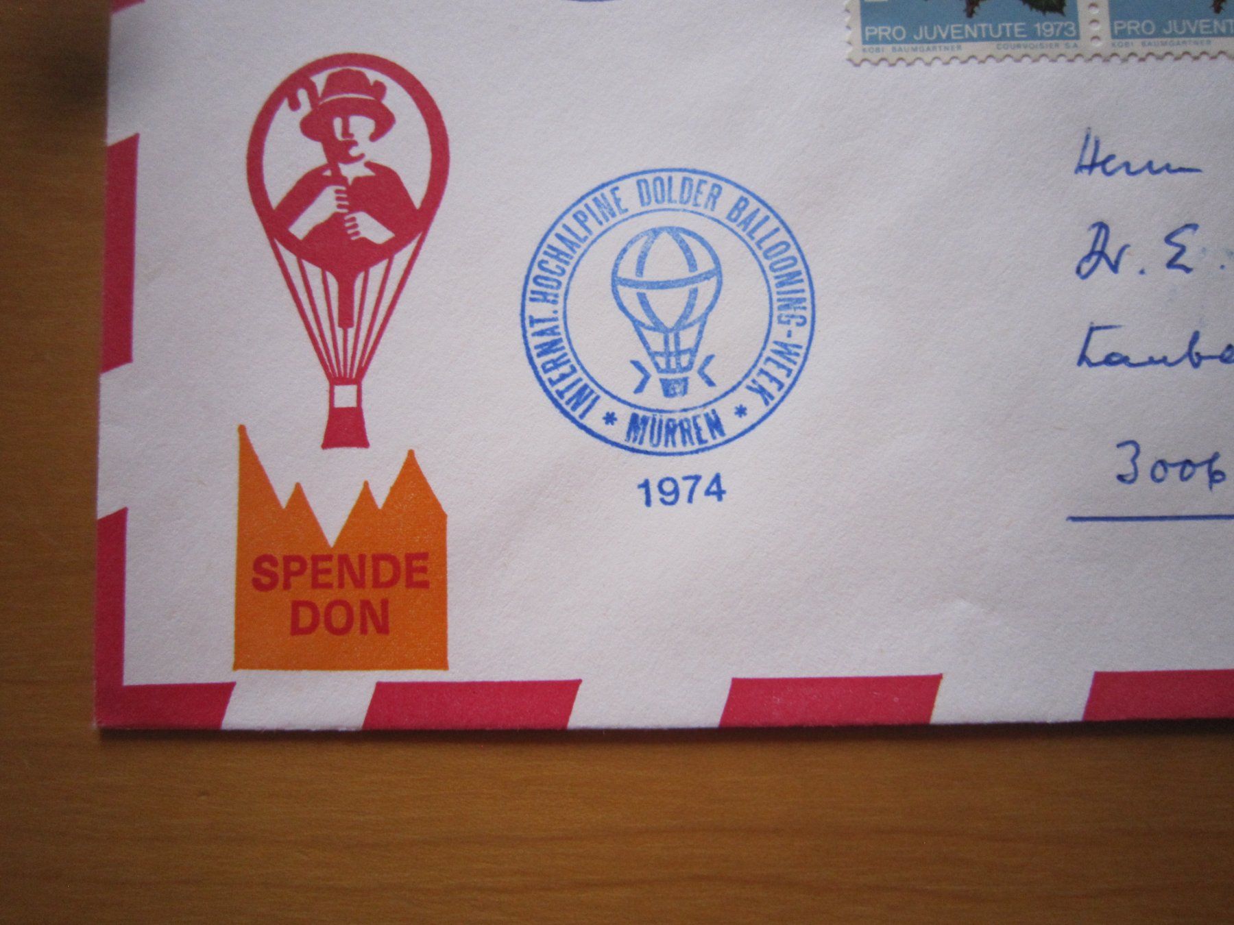 Tutti i francobolli: Ballonposto 1974 Stempel CHIASSO – Usato da Giubiasco venduto da sal_9j6w 1