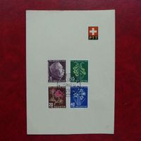 1919, Pro Juventute: J129-J132 auf PTT-Blättli, Kat: 165.-