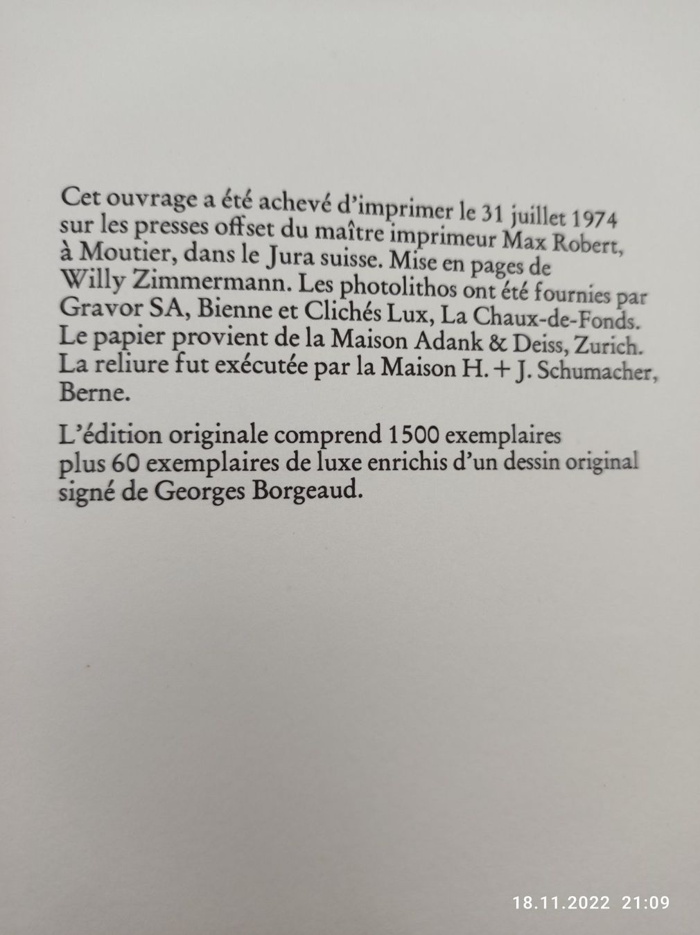 Libri: GEORGES BORGEAUD - MIT ORIGINAL-ZEICHNUNG – Usato da Goldach venduto da Gaip 3