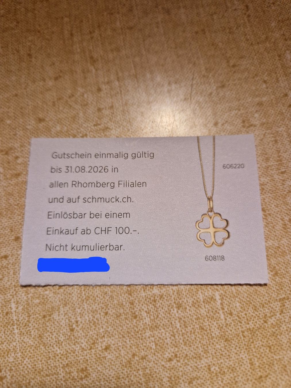 Gutscheine: Rhomberg Gutschein 10 CHF neu – Neu (gemäss Beschreibung) aus Luthern von Ricolinchen 1