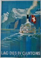 LAC DES IV CANTONS VIERWALDSTAETTERSEE SCHIFF 1928 - Plakat