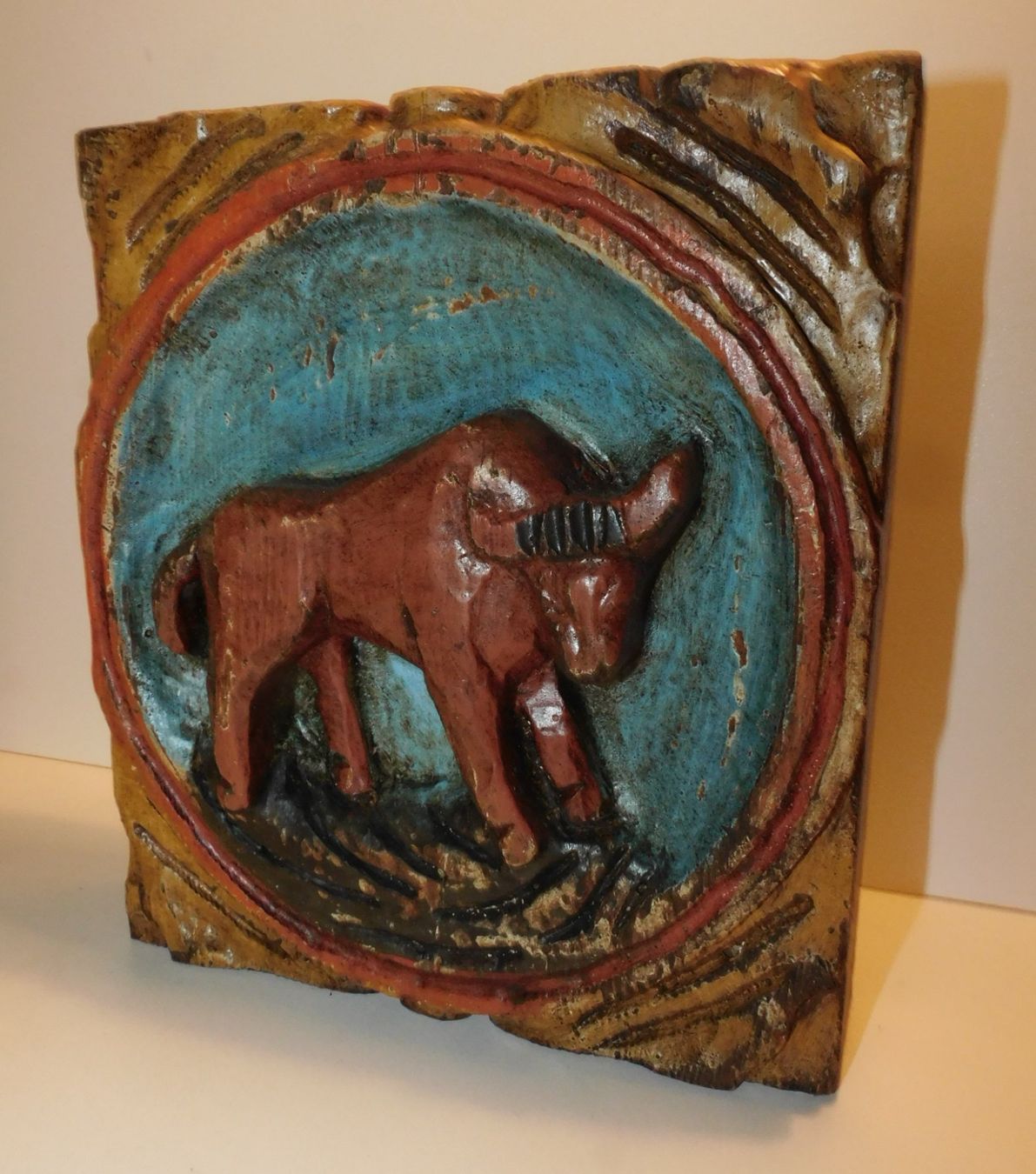 Sculture & Statue: Kunsthandwerk Holz handgeschnitzt - Sternzeichen Stier – Usato da Sursee venduto da 76 6