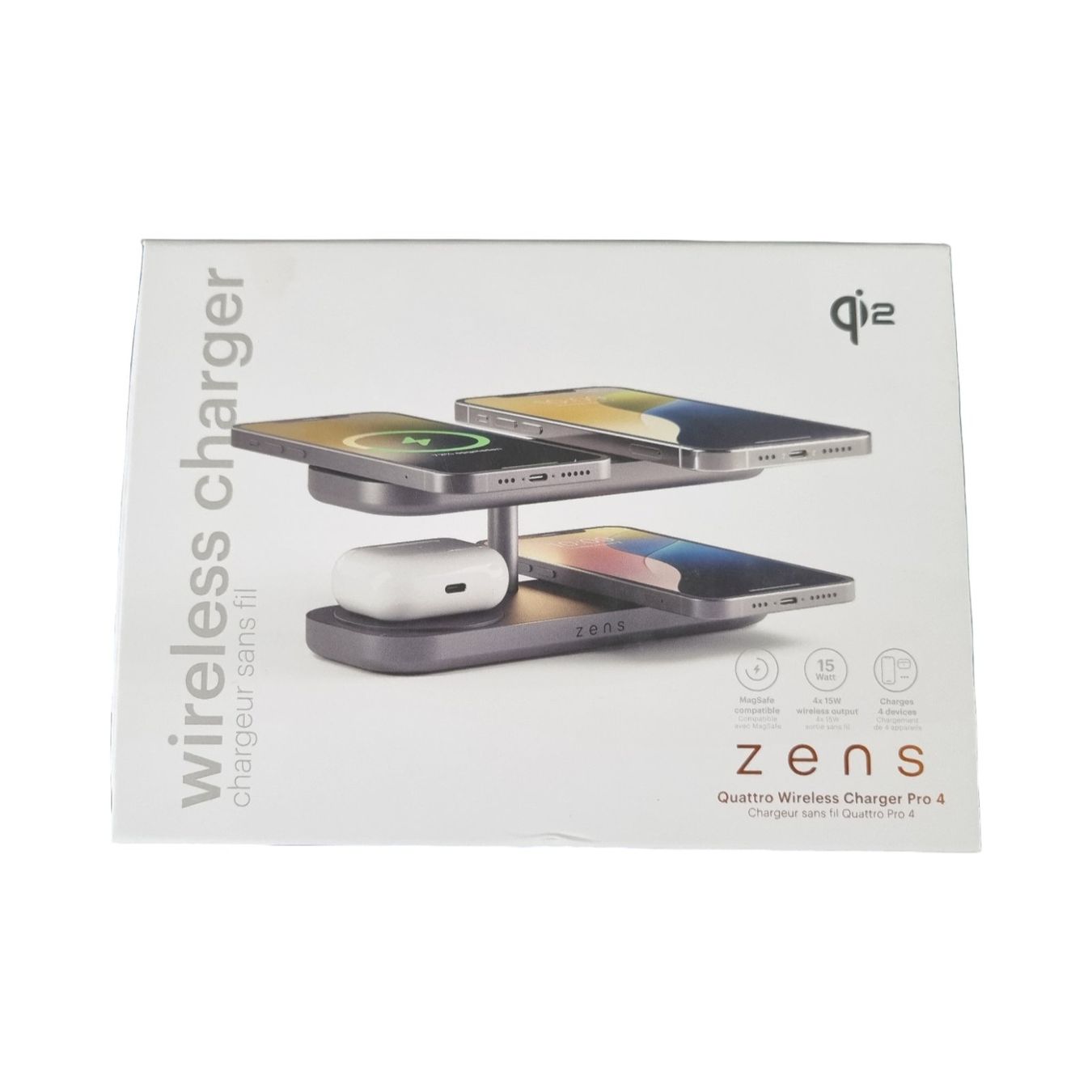 Ladegeräte: Zens Wireless Quattro Charger Pro 4 – Neu (gemäss Beschreibung) aus Wangen b. Olten von Restwert_Wangen