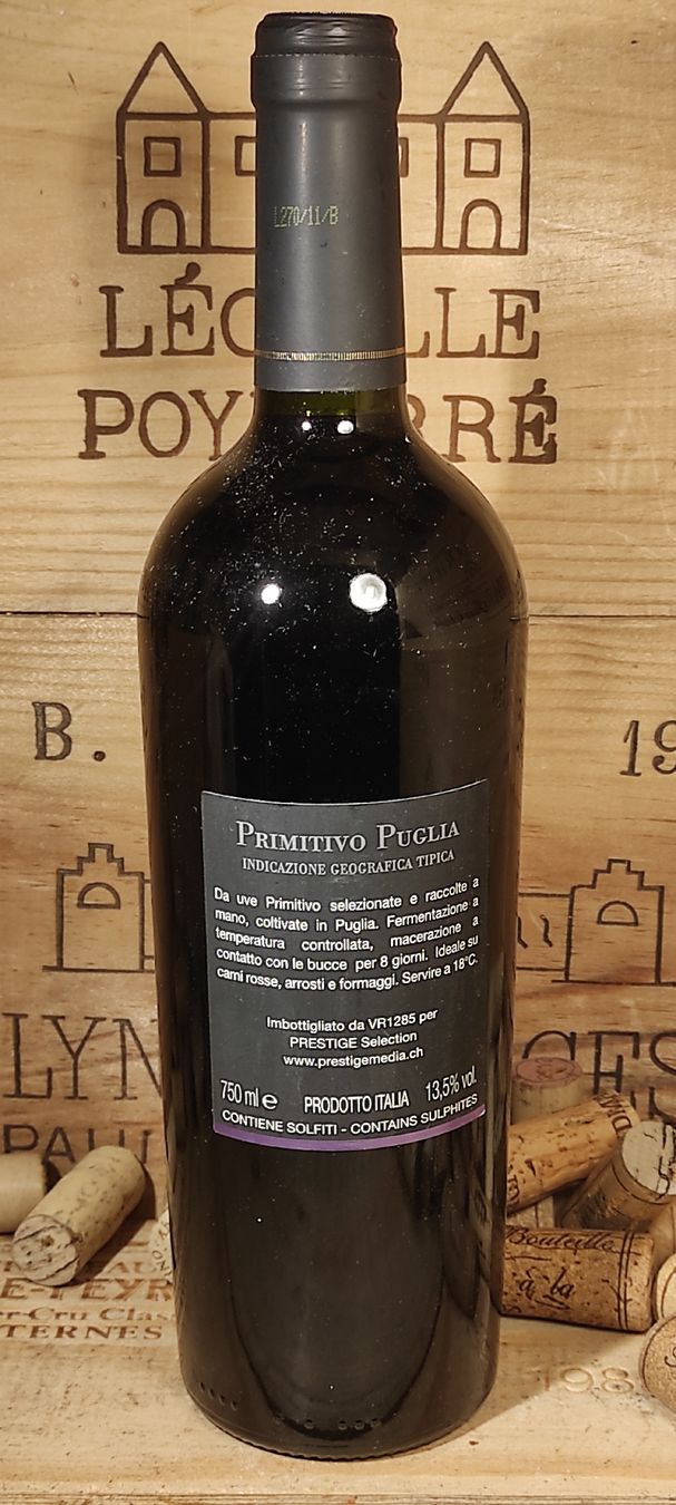 Vino: 2001 Primitivo Puglia Prestige Selection – Nuovo (secondo la descrizione) da Büsserach venduto da Vintage-vins 1