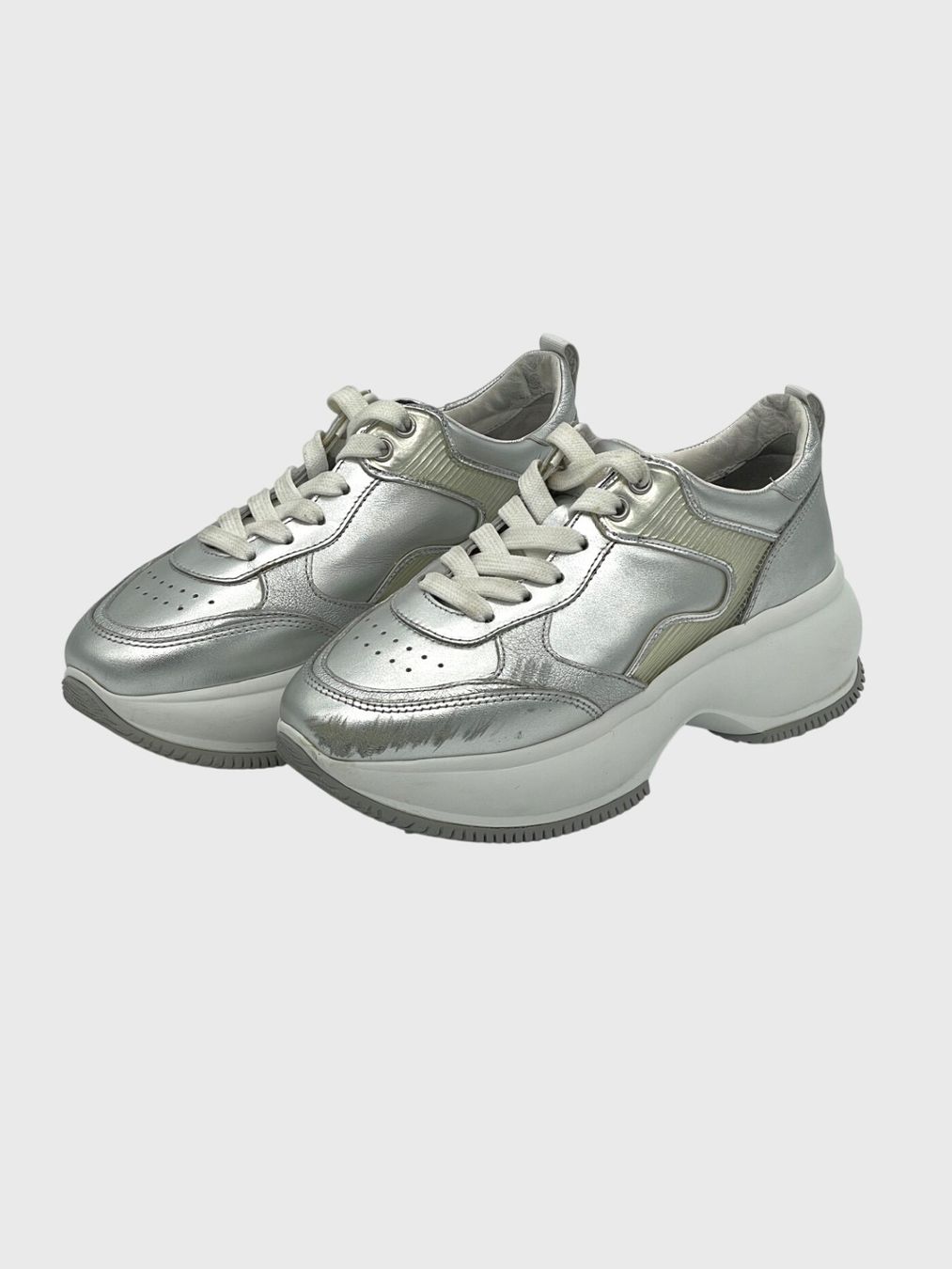 Hogan Damenschuhe: Hogan Maxi I Active Platform Sneaker EU 38 Metallic – Gebraucht aus Zürich von shoe_shop 2