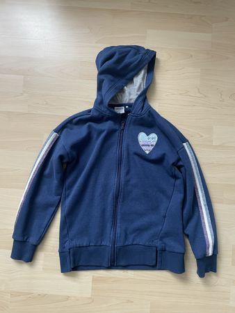 PRIMIGI Hoodie Mädchen Gr. 140 blau Glitzer Herz