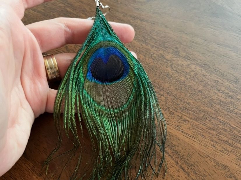 Orecchini pendenti & Orecchini a lobo: Pfauenfedern Ohrringe, Handmade, Modeschmuck – Nuovo (secondo la descrizione) da Gams venduto da Mariawicca 1