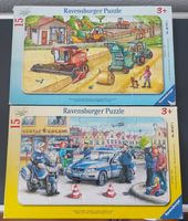 2 Ravensburger Puzzle Bauernhof und Polizei 15 Teile