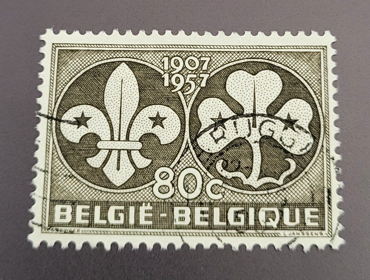 Tutti i francobolli: Belgien 1957 alte briefmarke – Usato da St Gallen venduto da Stampsalshobby
