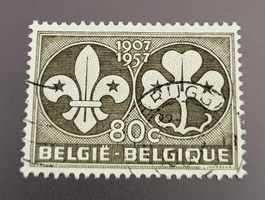 Belgien 1957 alte briefmarke