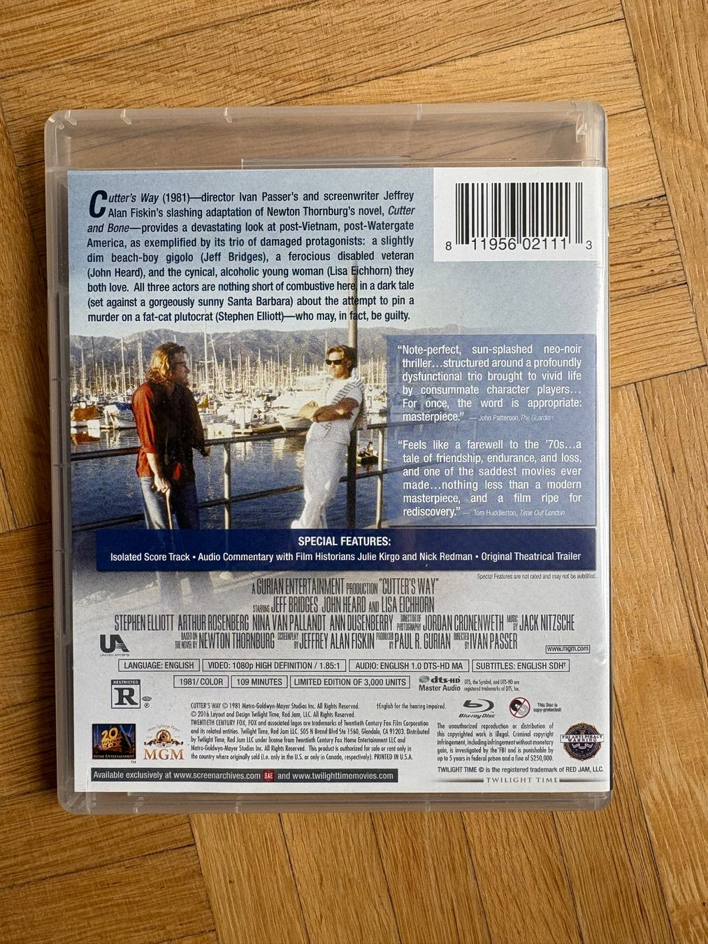 Tous les DVDs: Cutter's Way - mit Booklet - Twilight Time - Blu-ray – Neuf (Voir description) à Zürich par Malcom 2