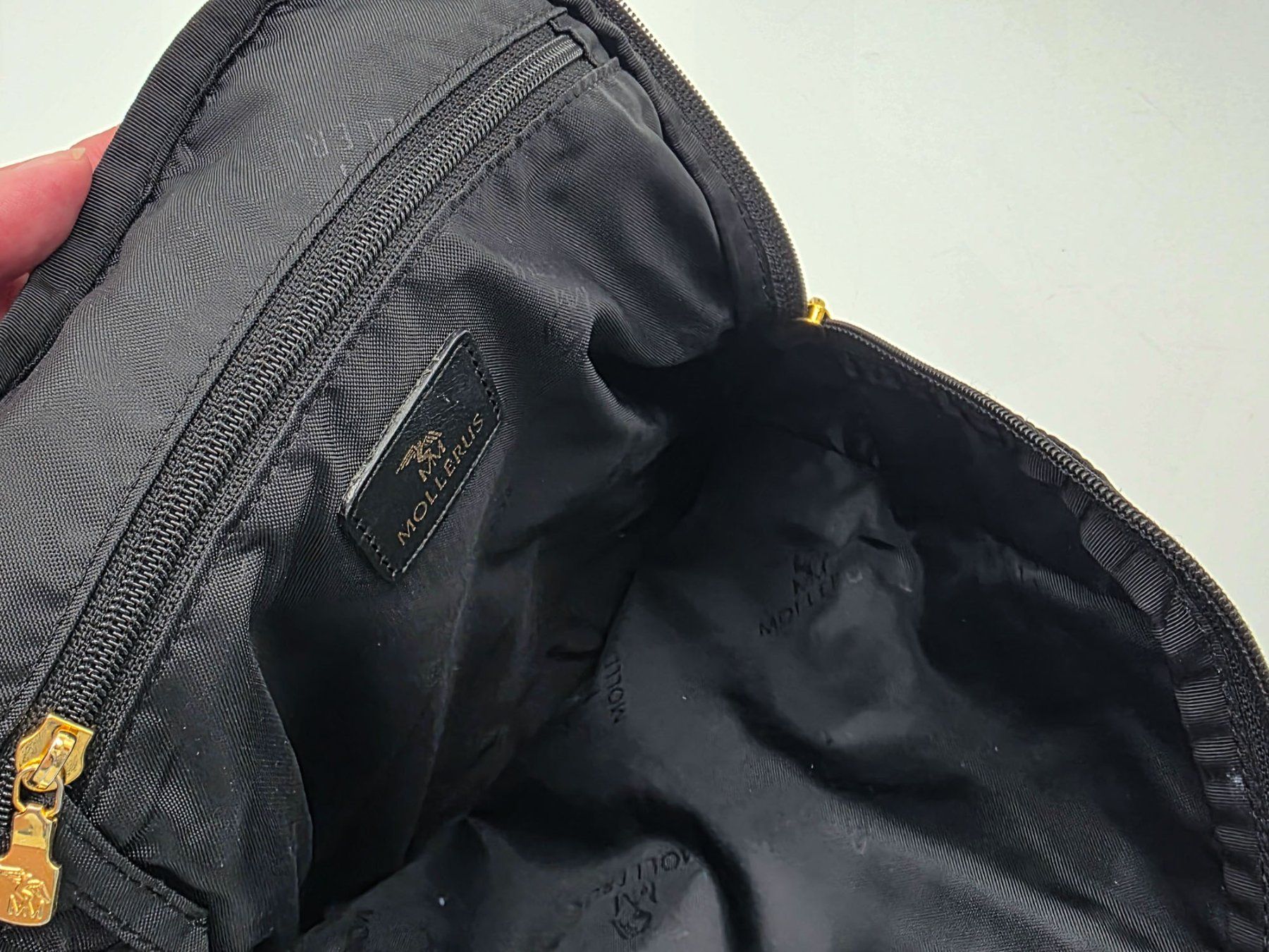 Maison Mollerus Zaini: Maison Mollerus Rucksack - schwarz, Gold - Ref. 06/51 – Usato da Au ZH venduto da BrockiAu 1