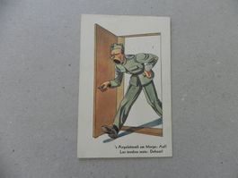 CH Humor Motiv Karte Miltär Rueblikarte Bären Katzen ca.1940