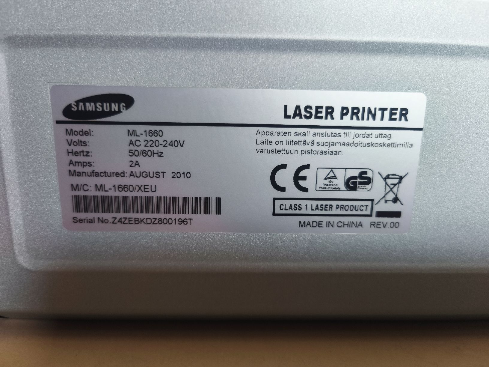Samsung Stampanti: Drucker Samsung ML 1660 neu  – Nuovo e nell'imballaggio originale da Altbüron venduto da Theo_Dotus 2