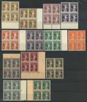 1909–1933, Tellknabe mit Armbrust, Viererblöcke **