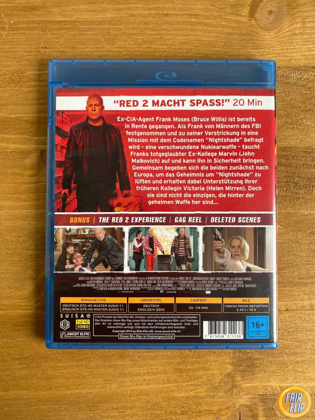 Tous les DVDs: Blu-Ray Red 2 – D'occasion à Luzern par fairflip 1