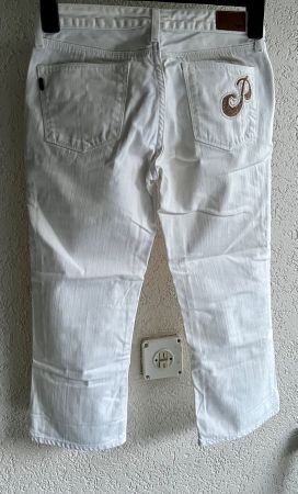 PEPE JEANS jean blanc court/weiße Jeans mit Stickerei 27